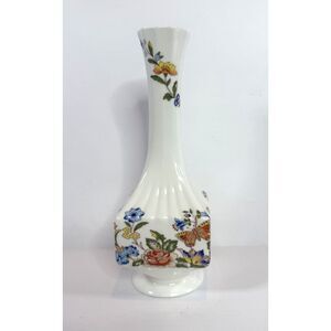 VTG Aynsley Cottage Garden Bud Vase Bone China Made in England Square Base